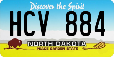 ND license plate HCV884
