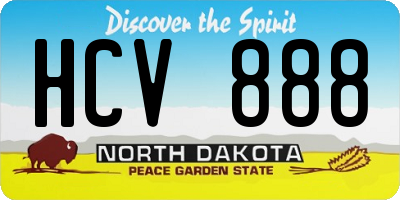 ND license plate HCV888