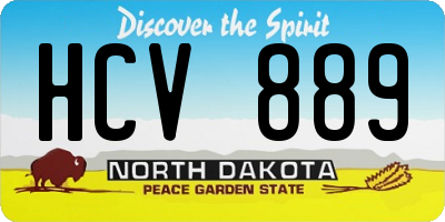 ND license plate HCV889