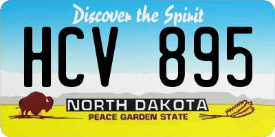 ND license plate HCV895