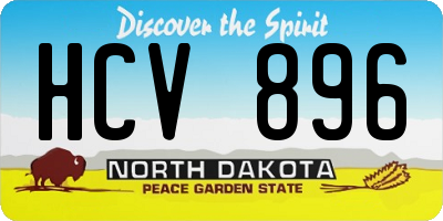 ND license plate HCV896