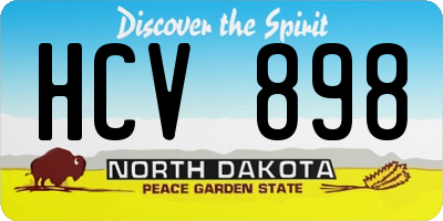 ND license plate HCV898