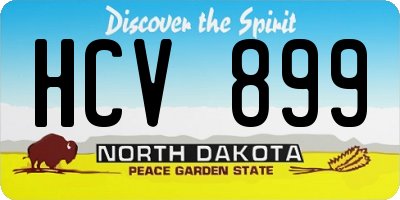 ND license plate HCV899