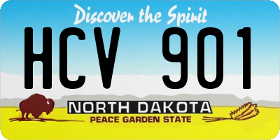 ND license plate HCV901