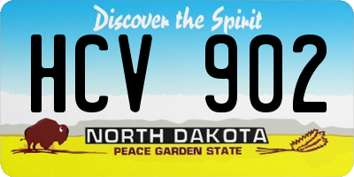 ND license plate HCV902