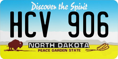 ND license plate HCV906