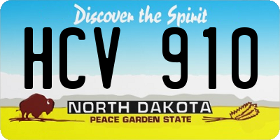 ND license plate HCV910