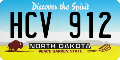 ND license plate HCV912