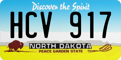 ND license plate HCV917