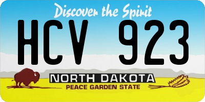 ND license plate HCV923