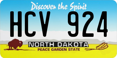 ND license plate HCV924
