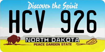 ND license plate HCV926