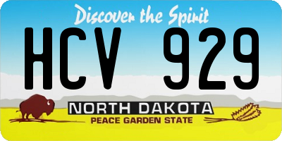 ND license plate HCV929