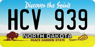 ND license plate HCV939