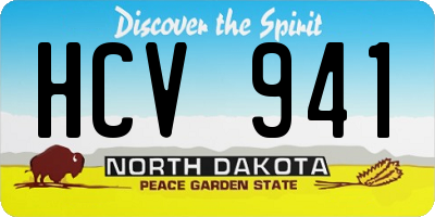 ND license plate HCV941