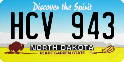 ND license plate HCV943