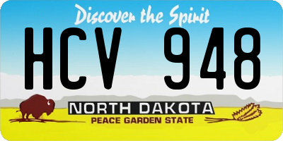 ND license plate HCV948