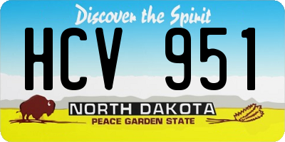 ND license plate HCV951