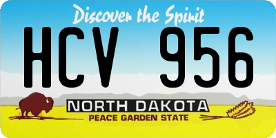 ND license plate HCV956