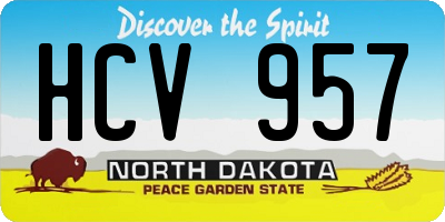 ND license plate HCV957