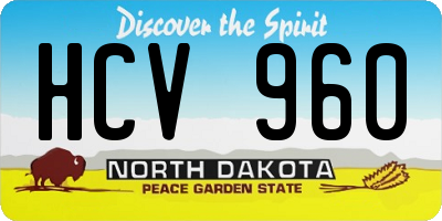 ND license plate HCV960