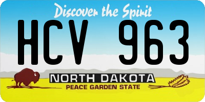 ND license plate HCV963