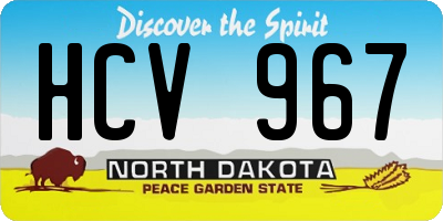 ND license plate HCV967