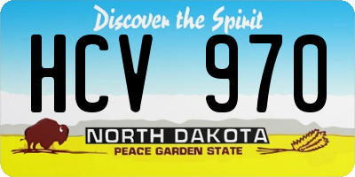 ND license plate HCV970
