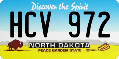 ND license plate HCV972