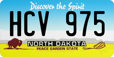 ND license plate HCV975