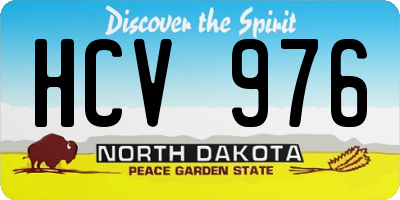 ND license plate HCV976