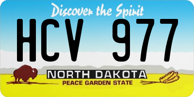 ND license plate HCV977