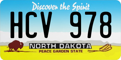 ND license plate HCV978