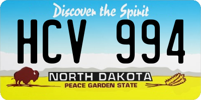 ND license plate HCV994