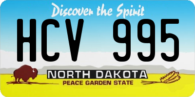 ND license plate HCV995