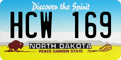 ND license plate HCW169