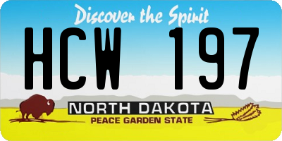 ND license plate HCW197