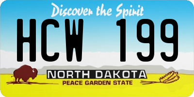 ND license plate HCW199