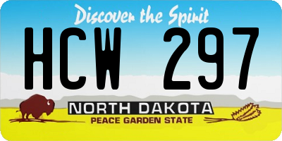 ND license plate HCW297