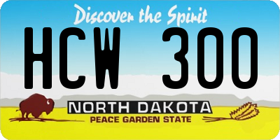 ND license plate HCW300