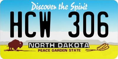 ND license plate HCW306