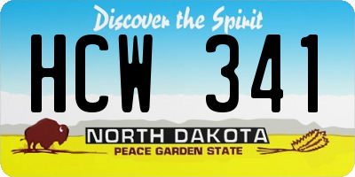 ND license plate HCW341