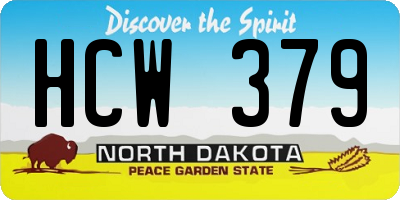 ND license plate HCW379