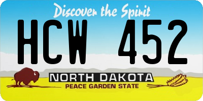 ND license plate HCW452
