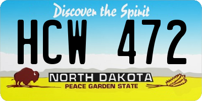 ND license plate HCW472