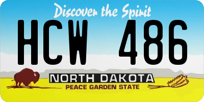 ND license plate HCW486