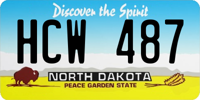ND license plate HCW487
