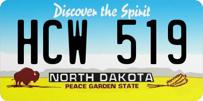 ND license plate HCW519