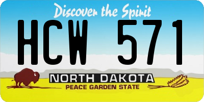 ND license plate HCW571