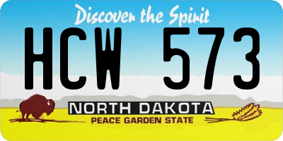 ND license plate HCW573